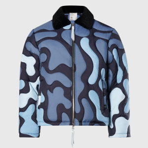 Camouflage Sherling Puffer Jacket