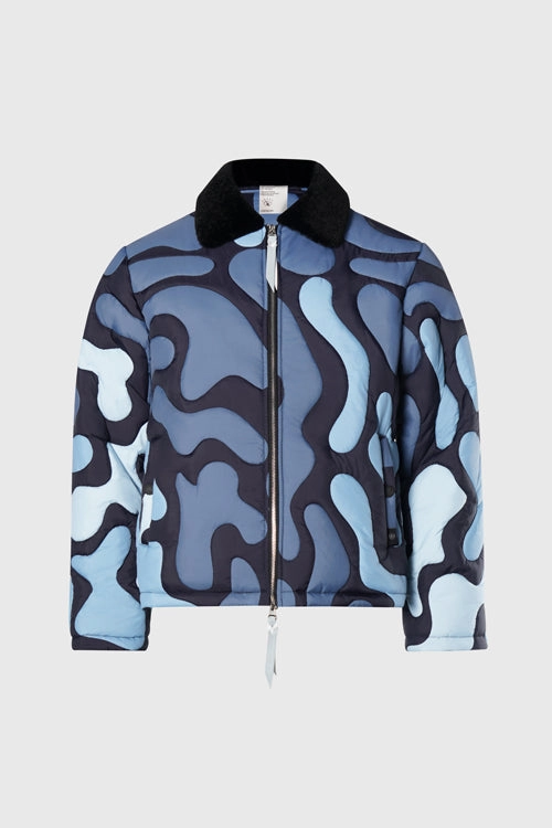 Camouflage Sherling Puffer Jacket