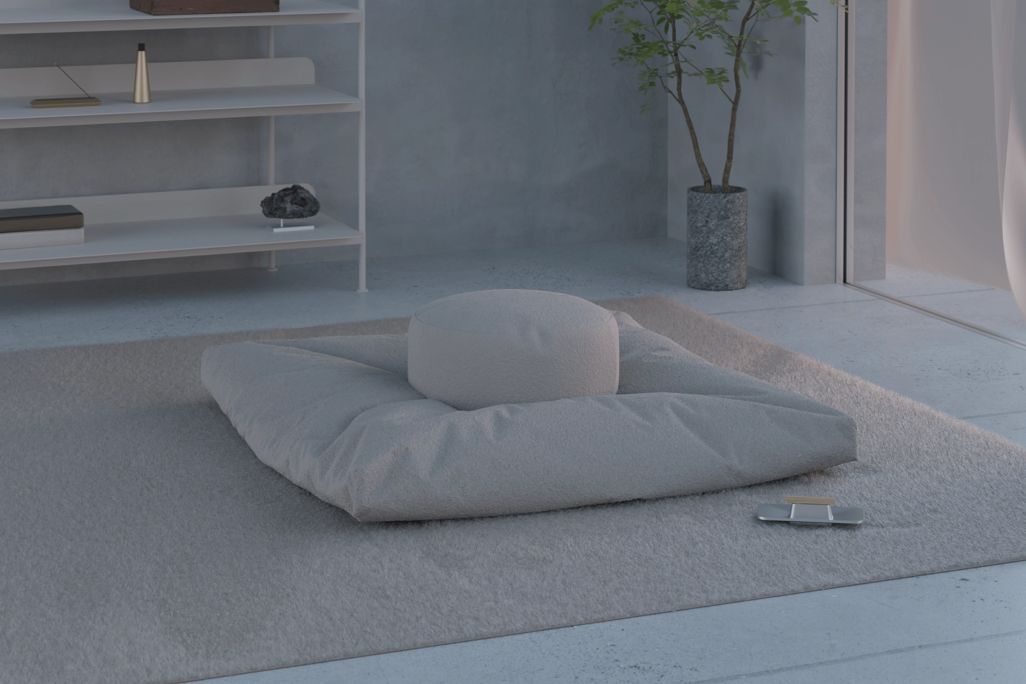 Pearl White Meditation Mat - Image 4