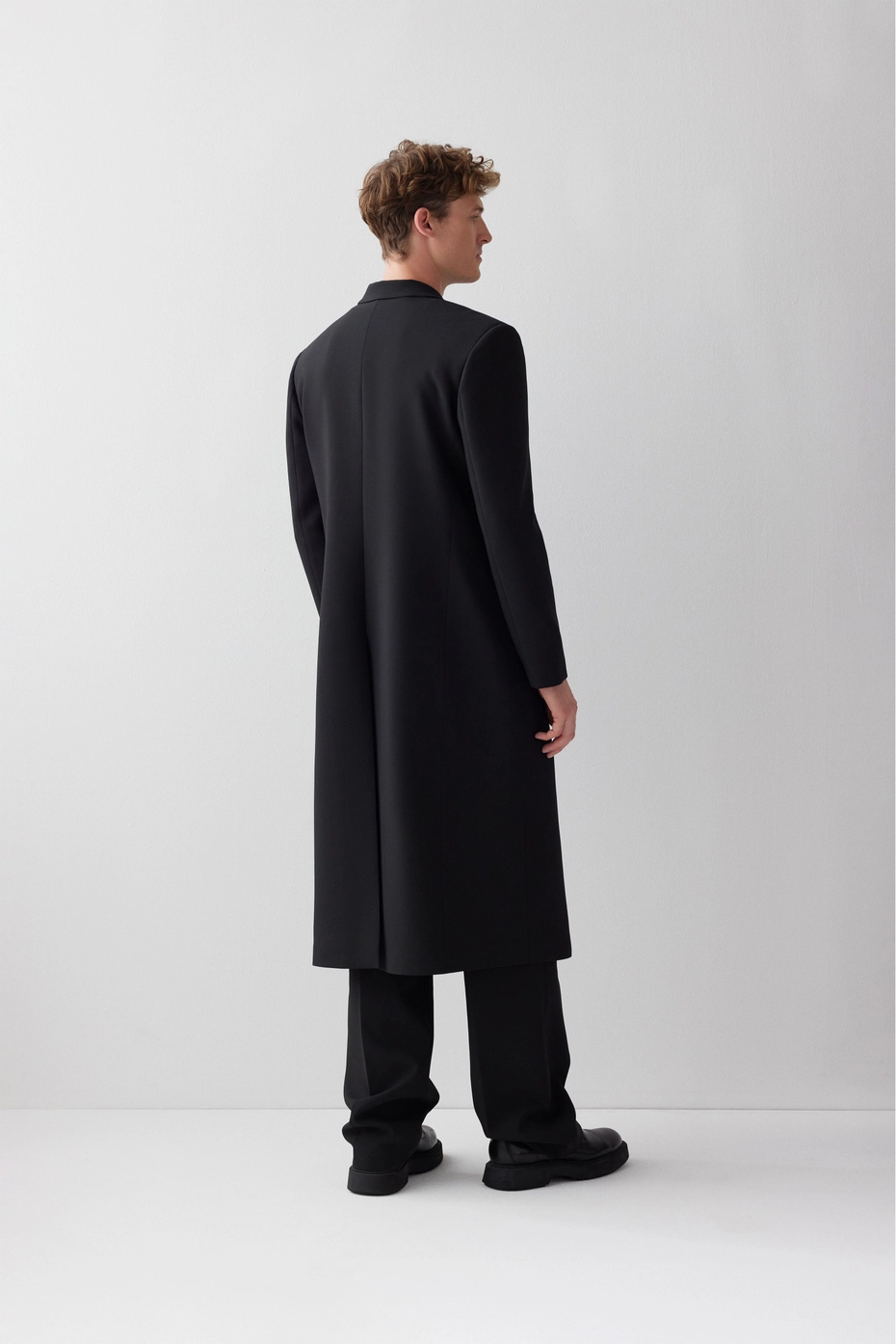 Black Two Button Trench Coat - Image 7