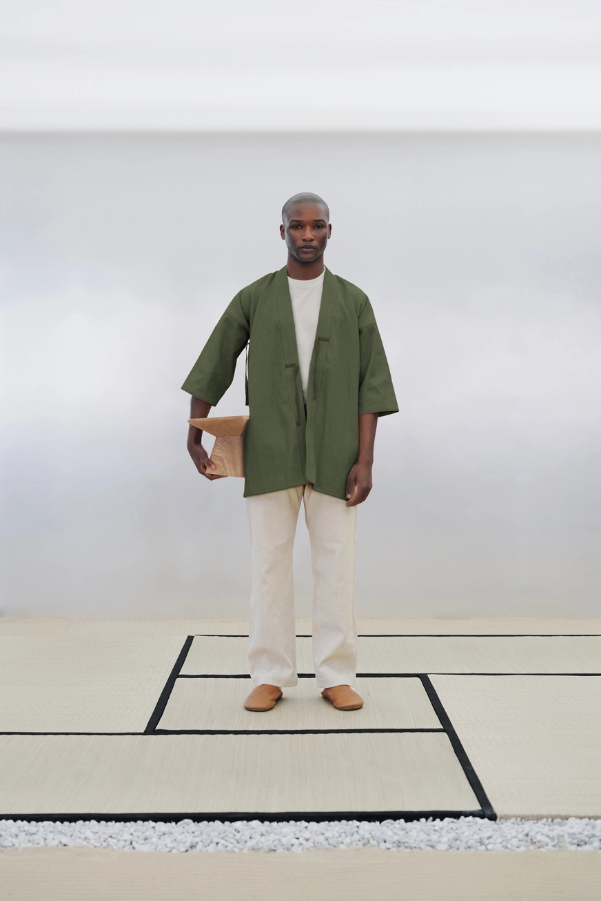 Green Sashiko Jacket - Image 2