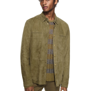 Ultra-Fine Suede Shirt Jacket (Sage) Ultra-Fine Suede Shirt Jacket (Sage)