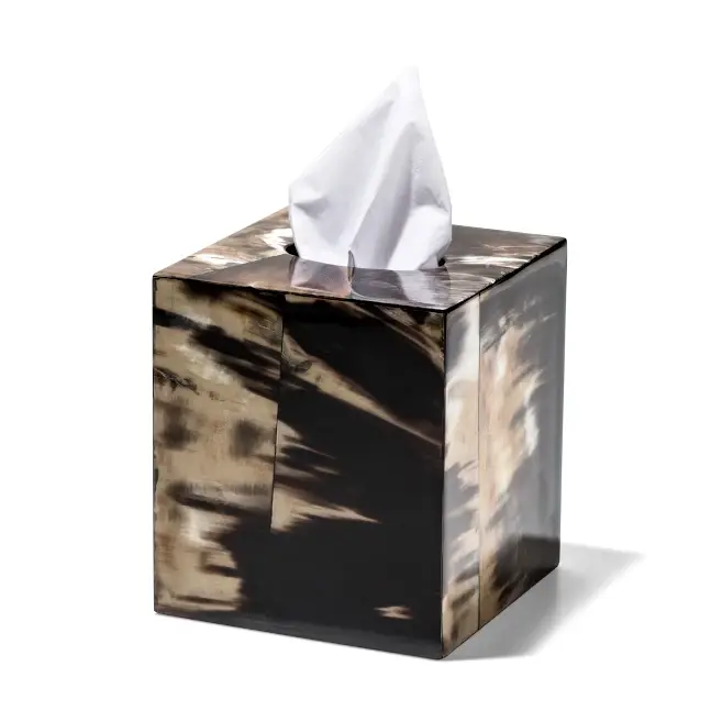 Horn Veneer Tissue Box