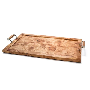 Burl Veneer Serving Tray Burl Veneer Serving Tray