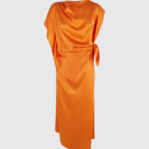 Bright Orange Viscose ‘pañoleta’ Dress