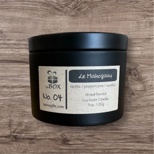 Le Mahogany – Tin Candle 4oz & 8oz