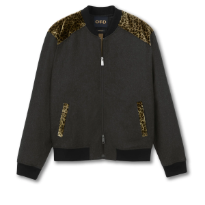 Animal Velvet Contrast Panel Track Jacket Animal Velvet Contrast Panel Track Jacket