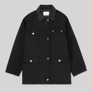 Utility Gabardine Jacket with Velvet Collar