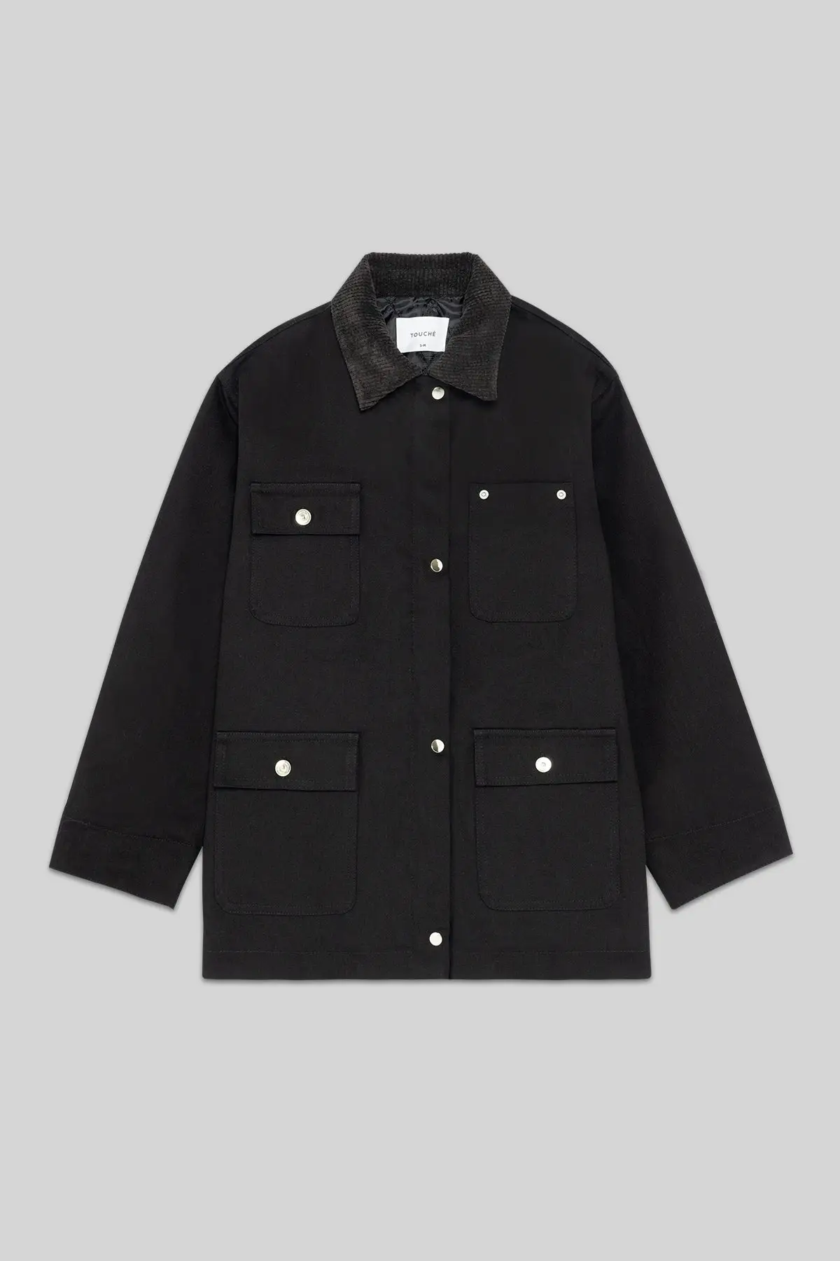 Utility Gabardine Jacket with Velvet Collar