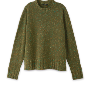 Cashmere-Blend Crewneck Sweater (Dark Olive)