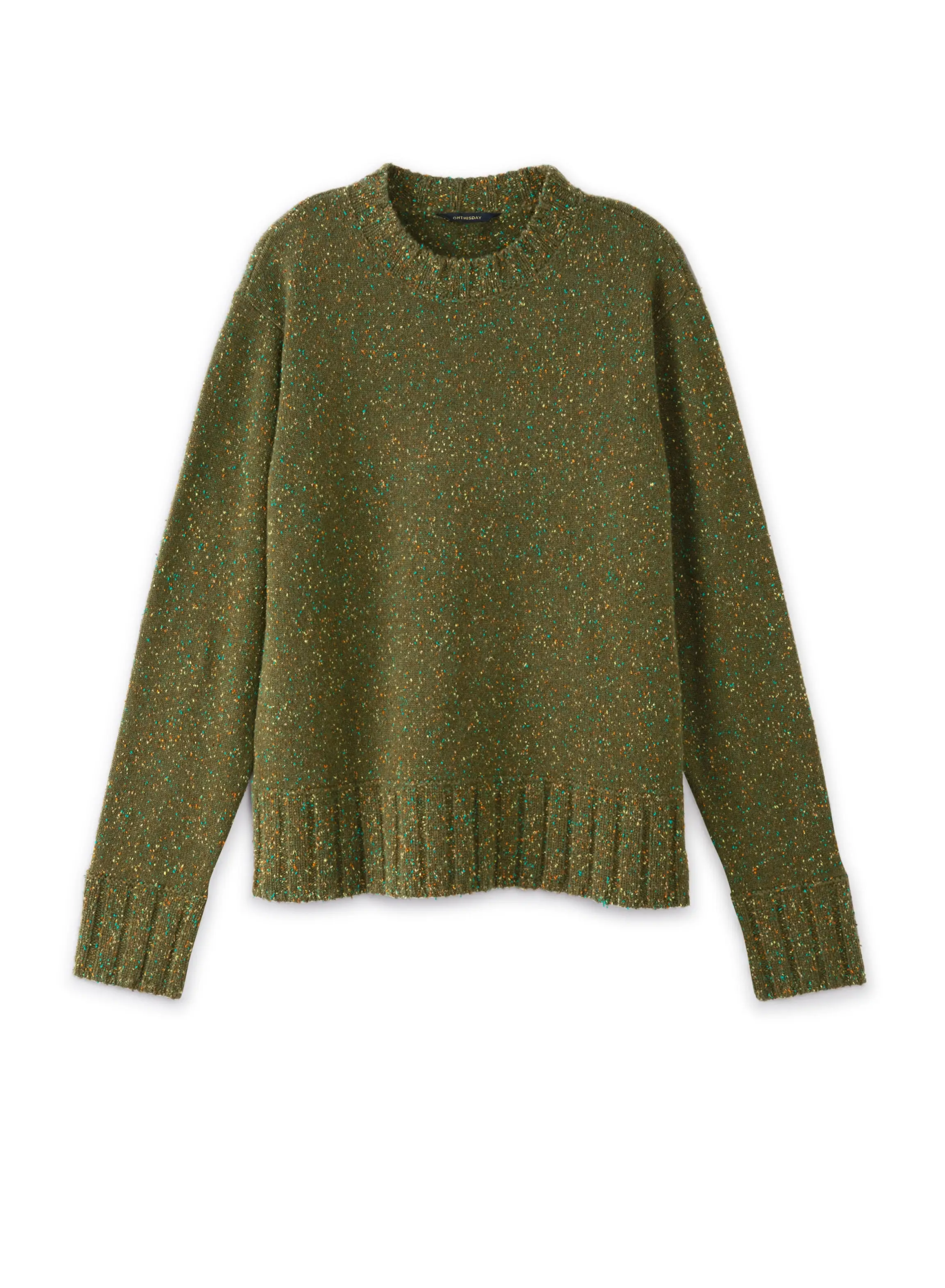 Cashmere-Blend Crewneck Sweater (Dark Olive)