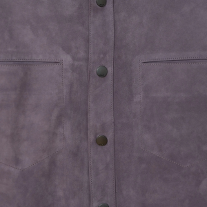Leather Shirt Jacket (Plum)