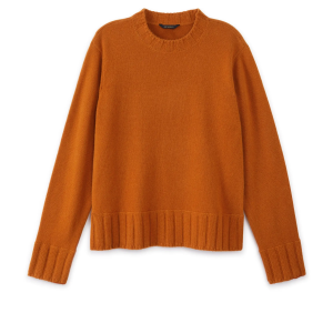Cashmere-Blend Crewneck Sweater (Burnt Orange)