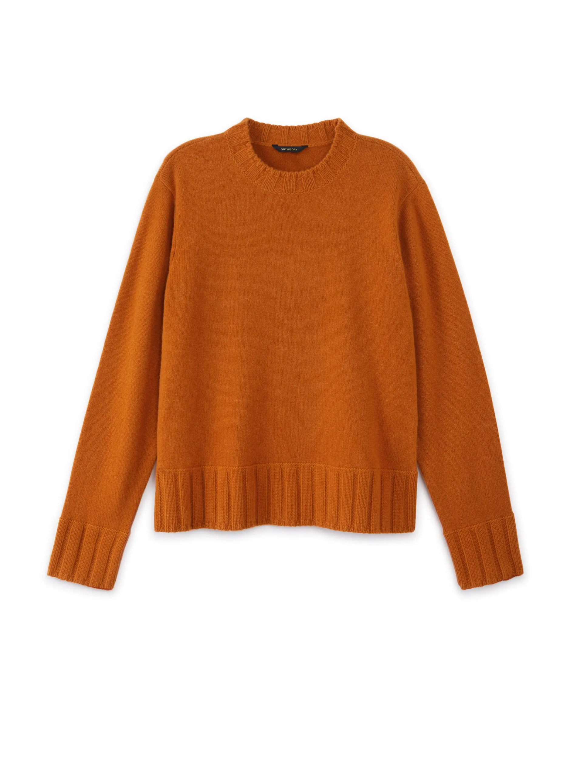 Cashmere-Blend Crewneck Sweater (Burnt Orange)
