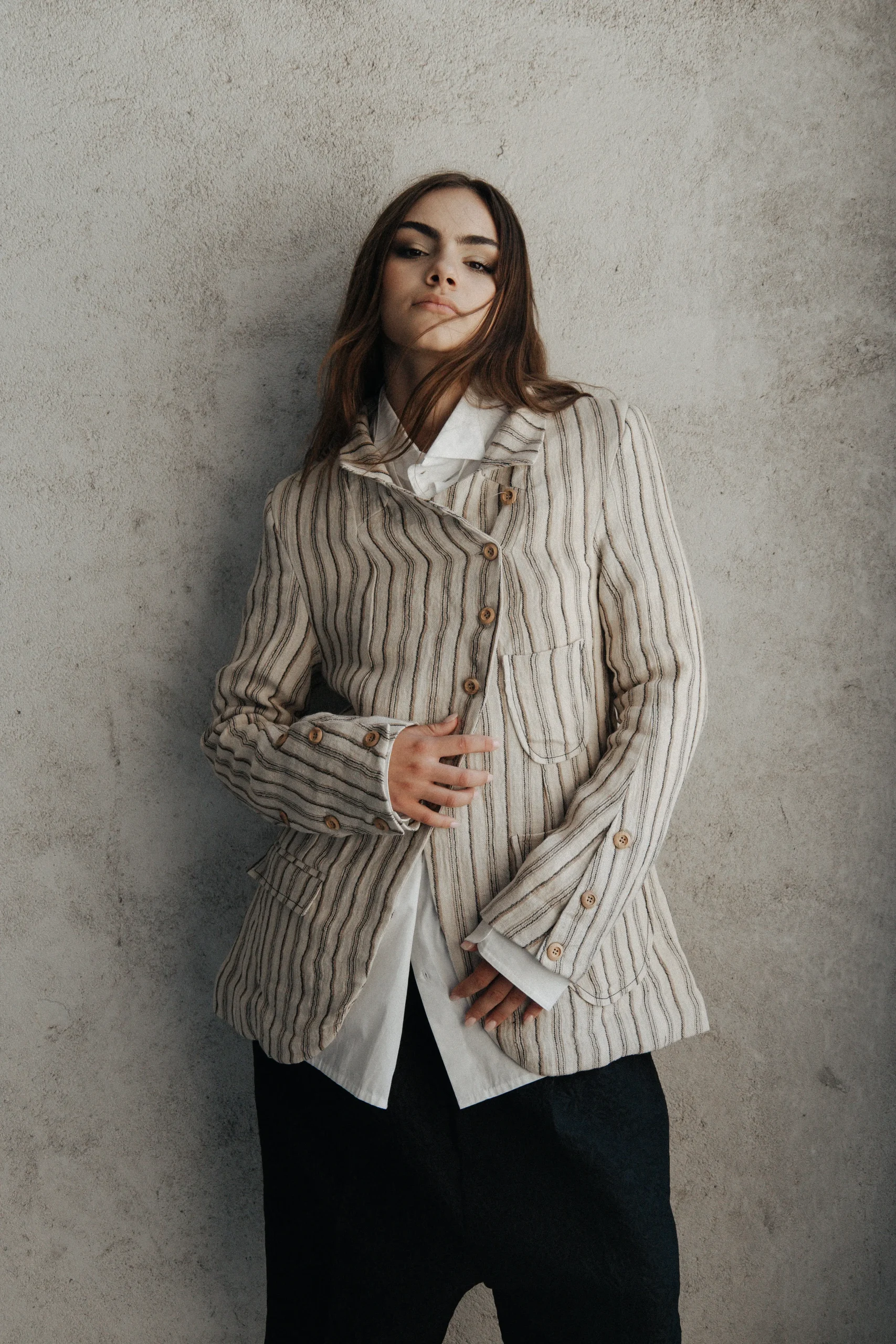 Aitite Jacket Brown Stripes