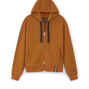 Brushed French Terry Zipped Hoodie (Copper)