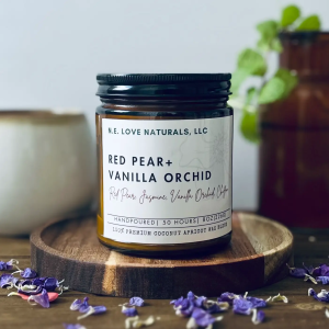 Red Pear + Vanilla Orchid| Coconut Apricot Soy Candle