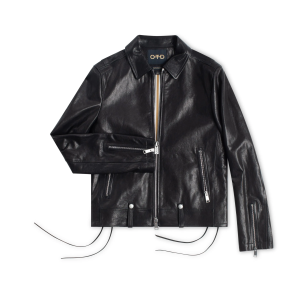 Leather Lace-Up Jacket