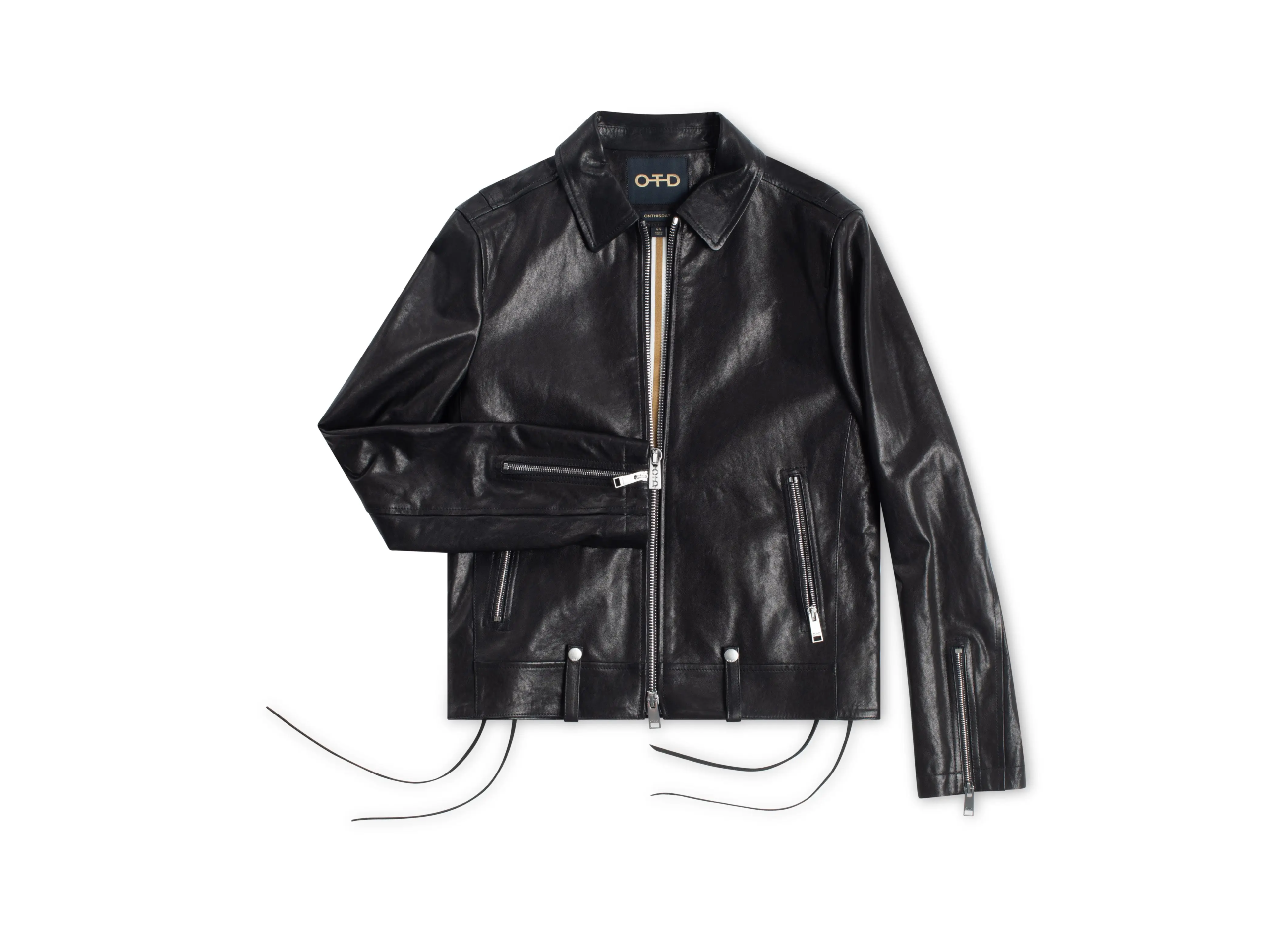 Leather Lace-Up Jacket