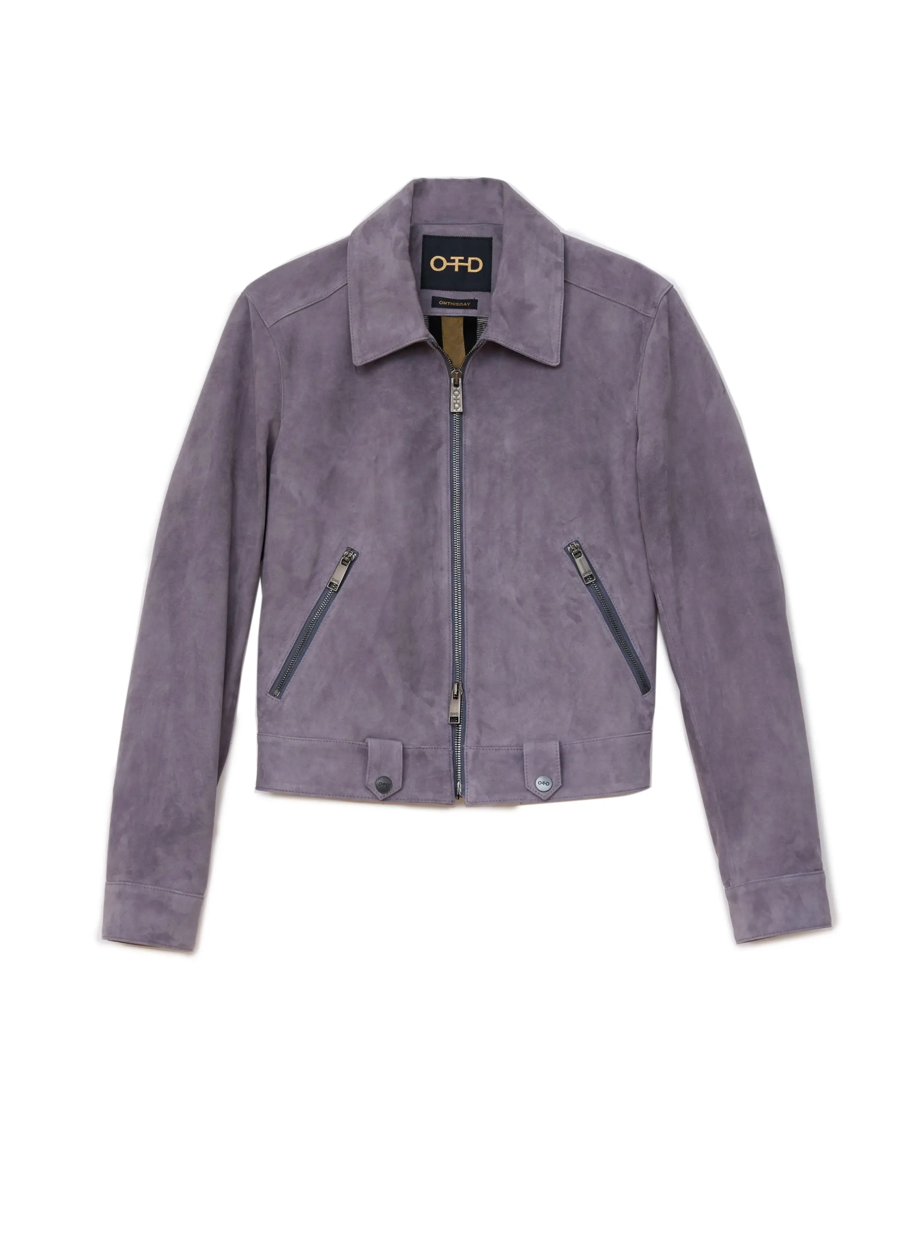 Ultra-Fine Suede Zip Front M.C. Jacket