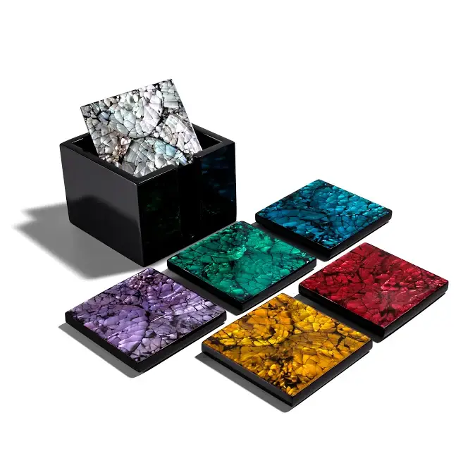 Mother of Pearl -Colors Coaster Set