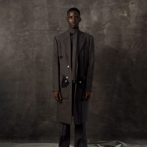 Avant-Garde Men’s Denim Long Coat and Trousers