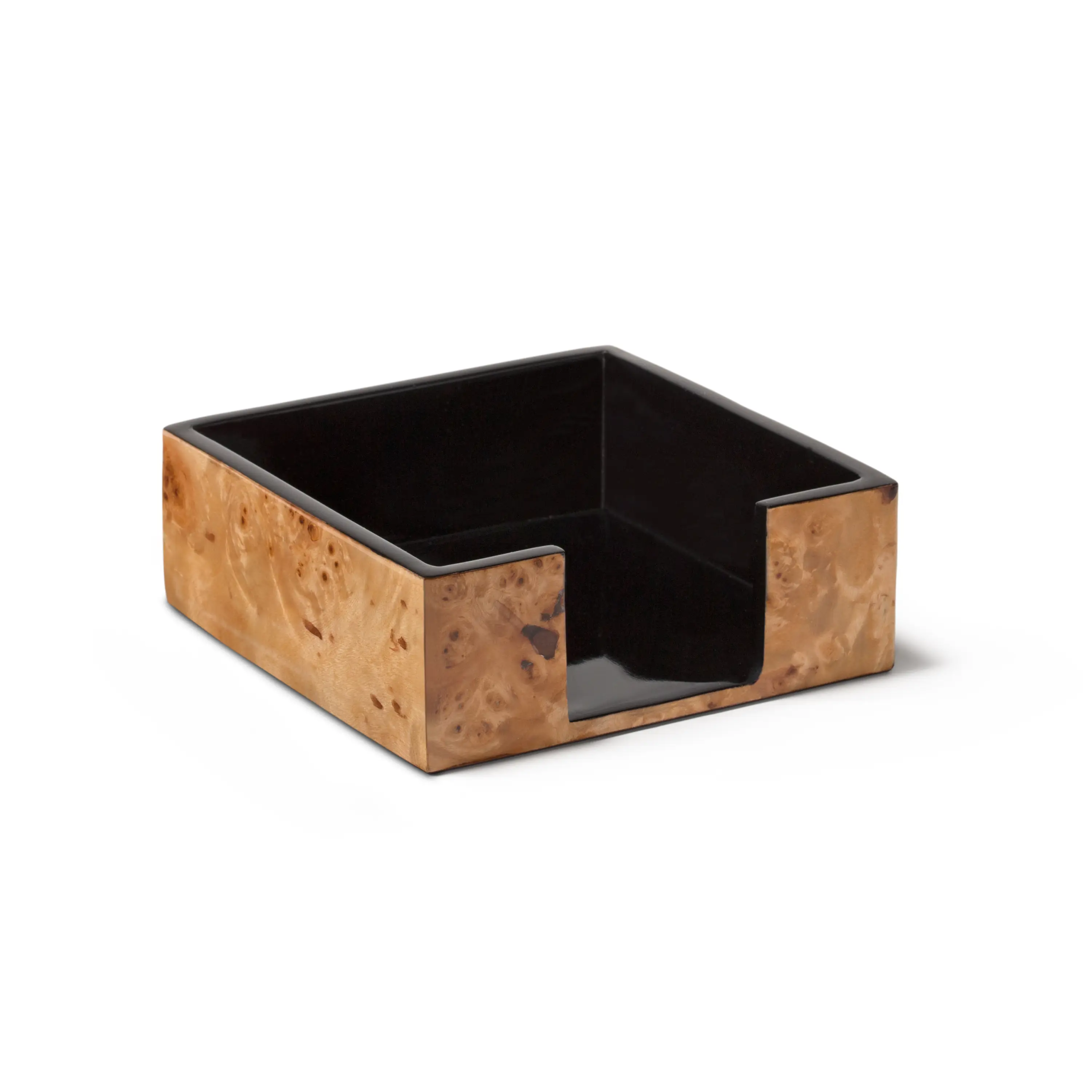 Small Burl Veneer Napkin Holder