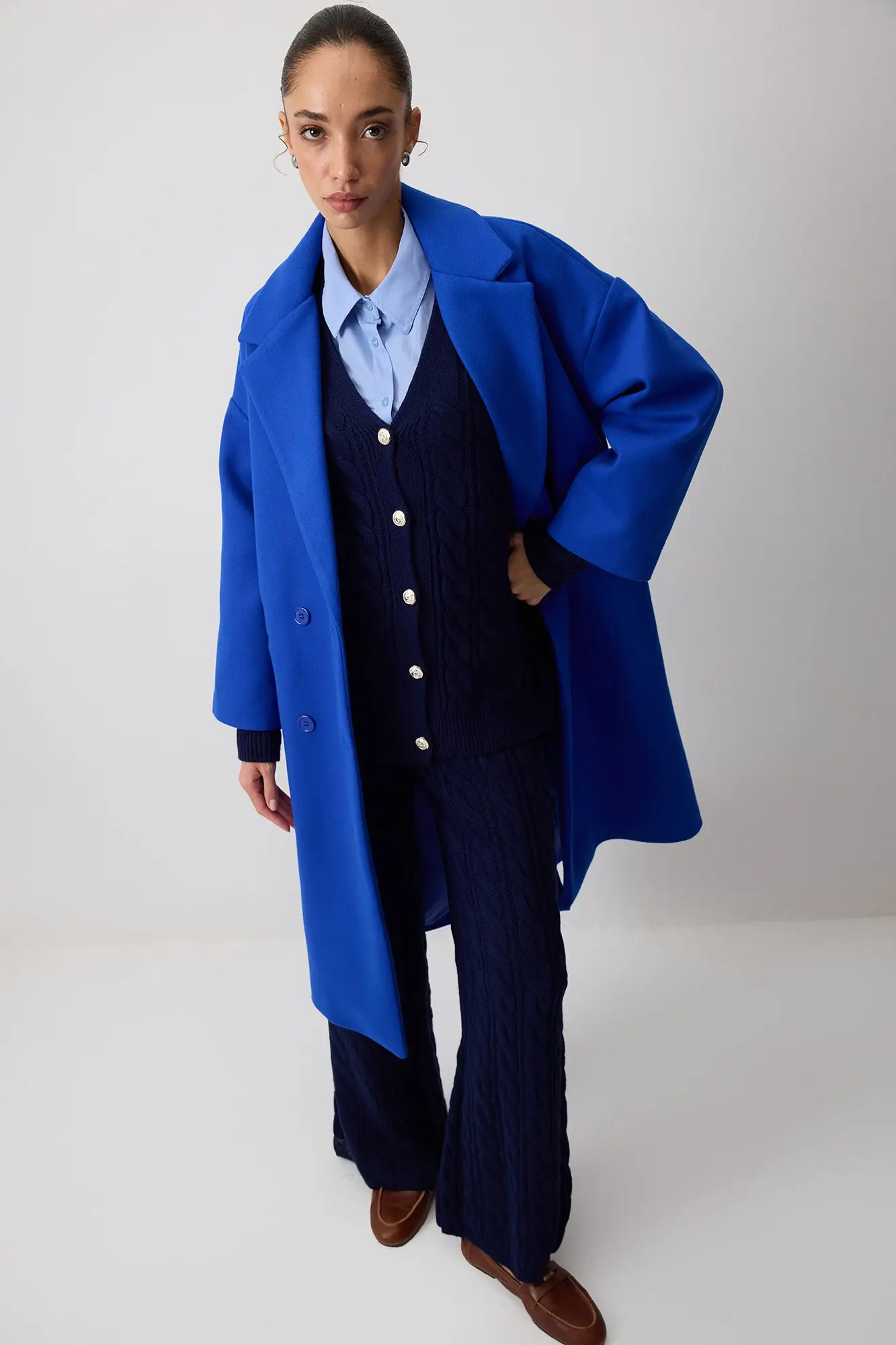 Knitted Patterned Knitwear Set