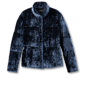 Washed Velvet Down Jacket (Midnight) Washed Velvet Down Jacket (Midnight)
