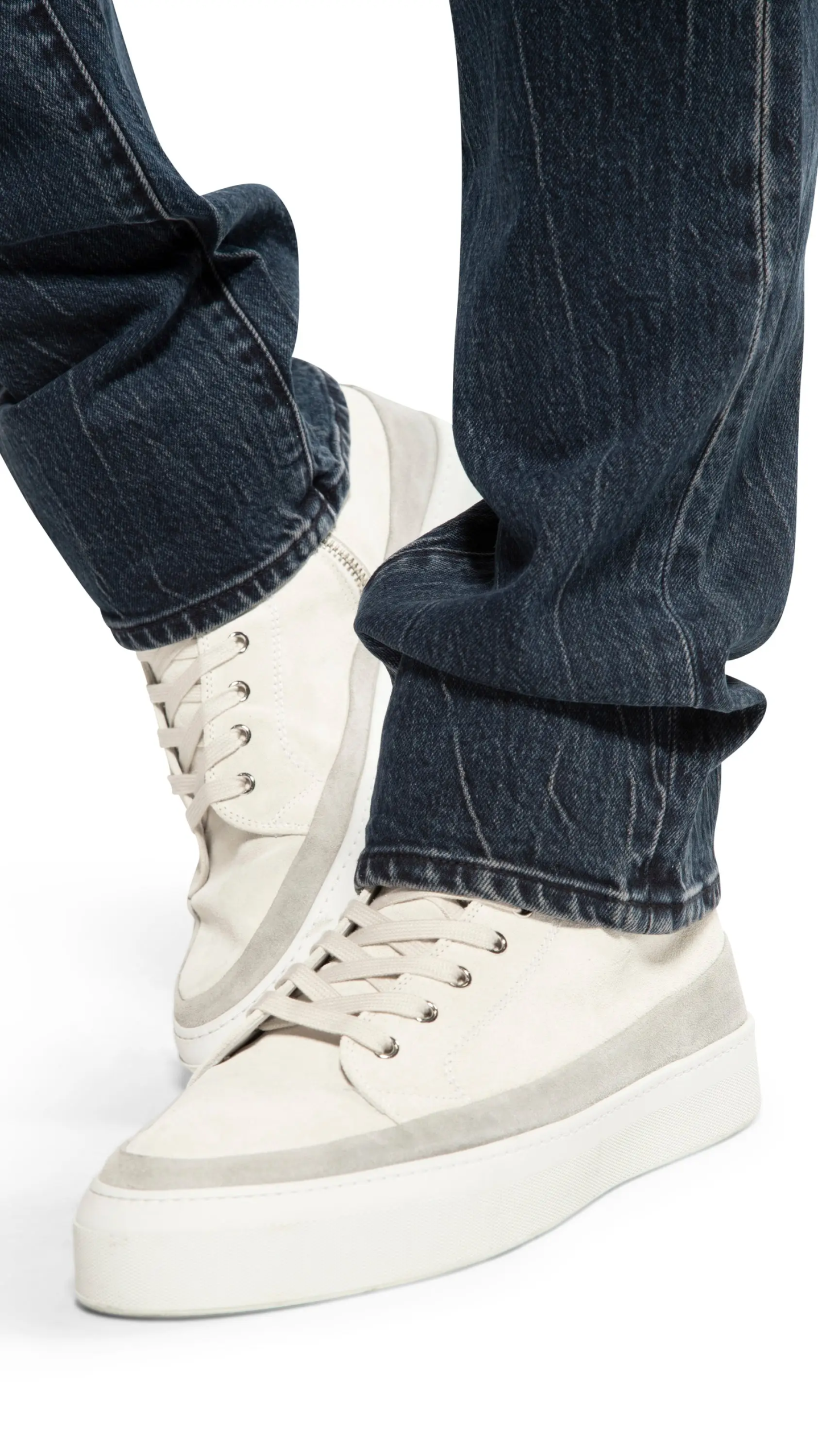 Hi Top Sneaker with Lace (White)