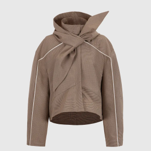 Parka with Houndstooth Hood