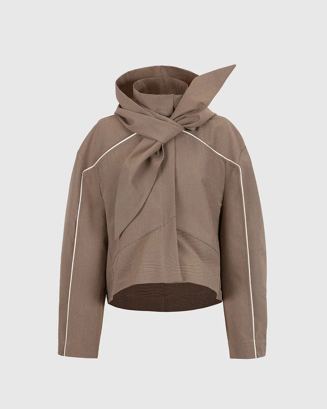 Parka with Houndstooth Hood