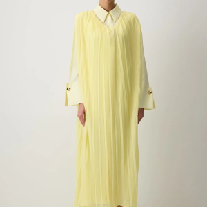 Pleated Chiffon Dress