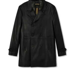Leather Peacoat