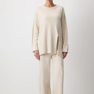 Knitwear Set with Button Detailed