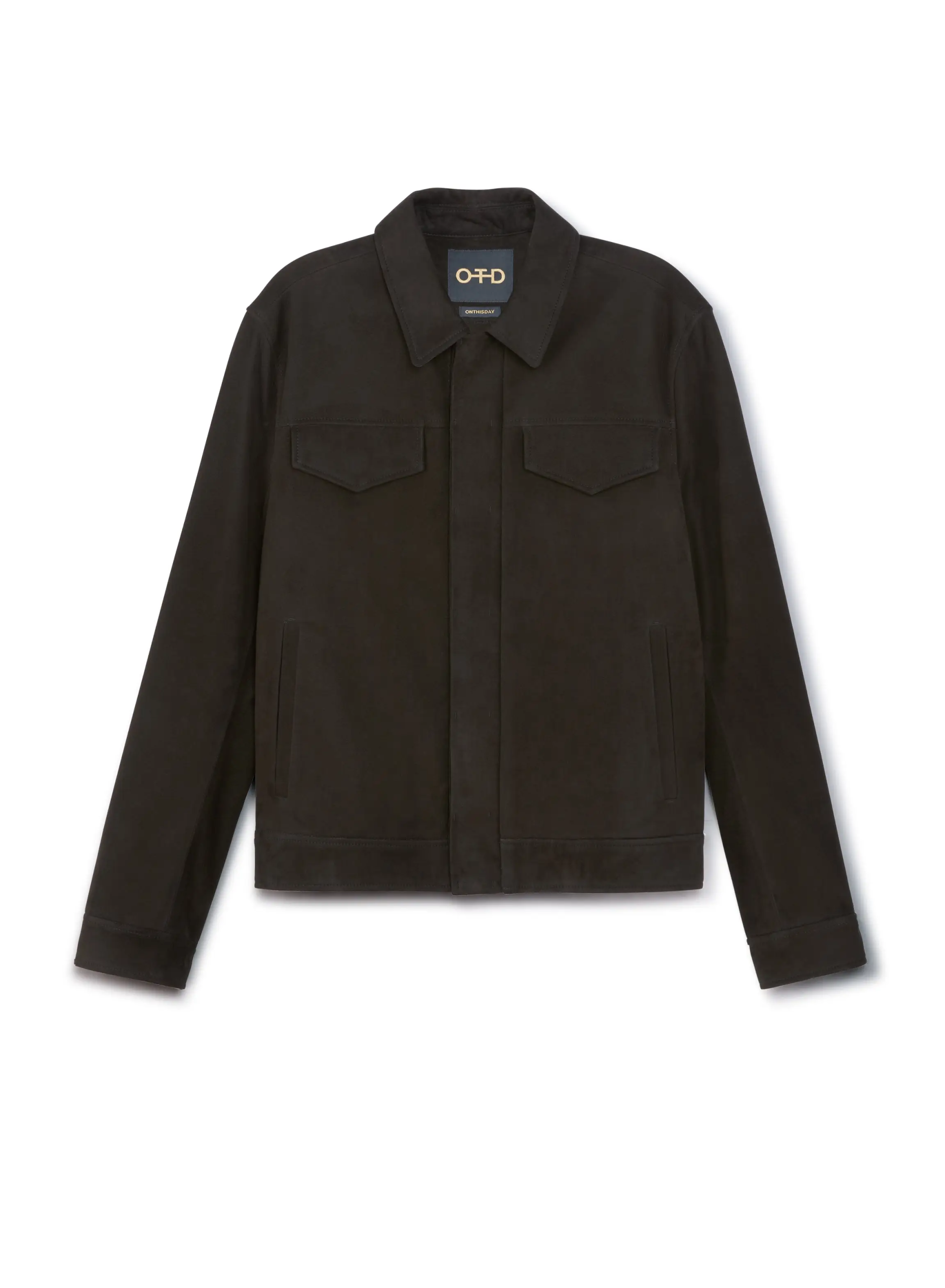 Suede Trucker Jacket (Black)